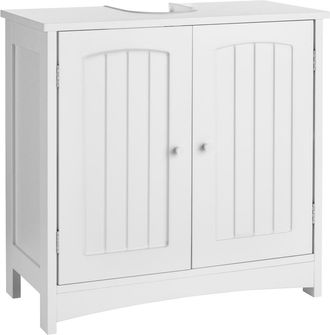 TecTake Mueble de lavabo 2 amplios compartimentos 62 x 30 x 60 cm blanco
