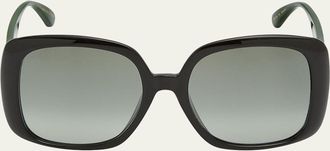 Gucci Square Web Arms Sunglasses