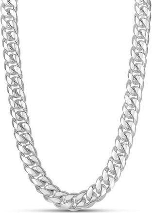 SHYMI Tori Cuban Chain Choker Necklace in Silver at Nordstrom, Size 15