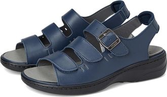 Propét Breezy Walker Womens Sandals Navy : 8.5 X (2E), Leather/Rubber