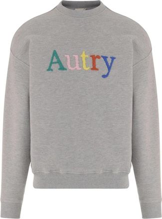 Autry Sweatshirt met geborduurd logo - Dames - Sweatshirts - Grijs - M - Katoen - Hoodies & sweatvesten