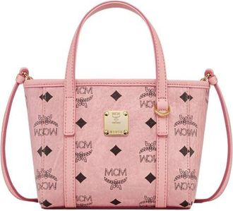 MCM X-Mini Toni Top-Zip Shopper in Visetos in Pink at Nordstrom