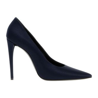 Saint Laurent Monceau Pomp - Dames - Schoenen - Blauw - Maat: 40 EU Satijn