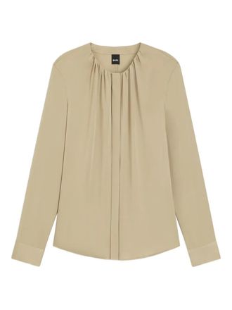 BOSS long-sleeve blouse - Neutrals