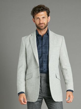Oliver Brown Eaton Jacket - Wool Light Grey
