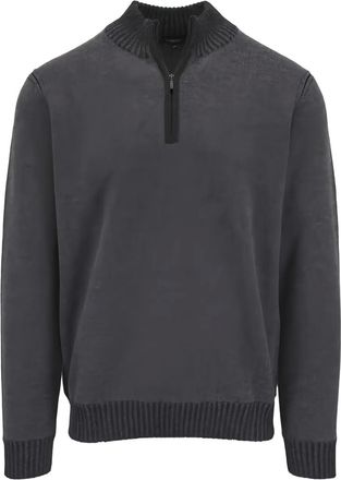 Kinross Cashmere half-zip mock-neck sweater - Grey