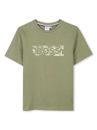 BOSS Kidswear logo-print cotton t-shirt - kids - Cotton - 14 - Green