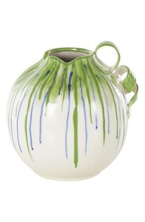 Uma Stripe Ceramic Vase in White Multi at Nordstrom Rack