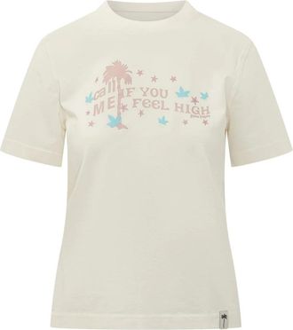 Palm Angels Feel High REG TEE - Dames - T-shirts - Wit - S - Tops