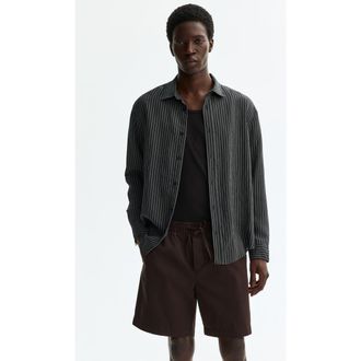 H&M Relaxed-fit cotton shorts in Dark Brown at Nordstrom, Size Xx-Large