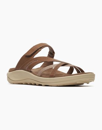 Merrell Womens Merrell District 4 Leather Womens Mocha Sandals - Brown - Size: 4