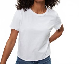 Michael Stars Jackie Crewneck Tee In White