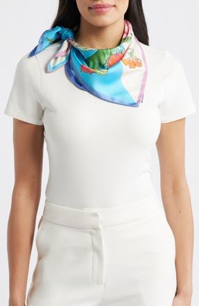 Echo Seasons Summer Series Silk Bandana Scarf in Blue Multi at Nordstrom