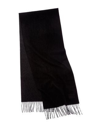 Vince Double-Face Solid Long Leather-Trim Wool & Cashmere-Blend Scarf
