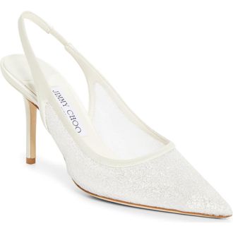 Jimmy Choo London Love Pointed Toe Slingback Pump in Ivory at Nordstrom, Size 10.5Us