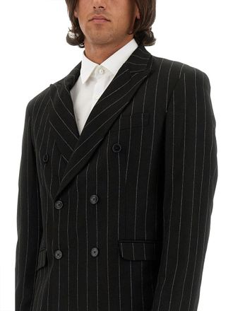 Family Fir$t Milano Double-Breasted Blazer - Black