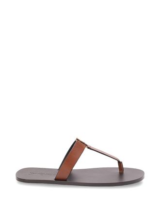 Saint Laurent Sandali infradito in pelle Cassandra di Saint Laurent