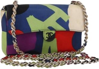 Chanel Pre-owned Shoulder Bags, female, Multicolor, Size: ONE SIZE Pre-owned Canvas Shoulder Bag