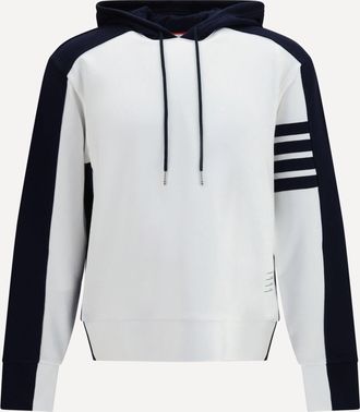Thom Browne Loopback Colorblock Hooded Sweatshirt Male 3