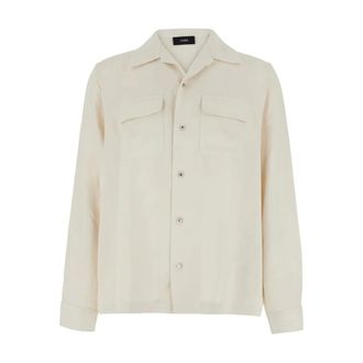 Amiri Overhemden, Heren, Wit, XL, Polar Kraag Shirt