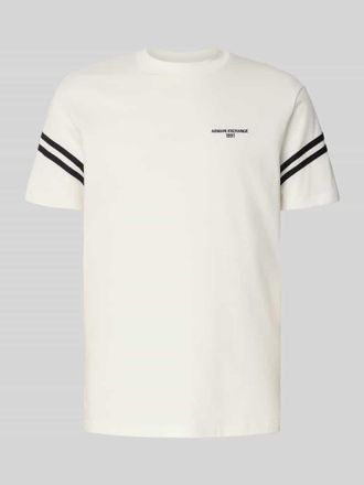 A|X Armani Exchange T-Shirt mit Label-Stitching und Rundhalsausschnitt in Weiss, Gr&ouml;&szlig;e XL