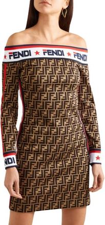 Fendi x Fila Bardot Monogram Midi Dress Size XS