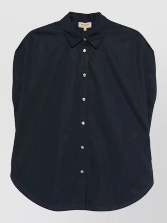 Woolrich cotton shirt collared neck curved hem