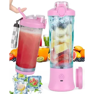 OEM Licuadora Port&aacute;til Para Batidos De 600 Ml Con 6 Cuchillas, Bater&iacute;a De 4000 Mah, Capacidad Para 25 Tazas De Jugo, Ideal Para La Oficina, Camping Y Viaj