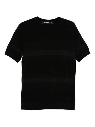 Karl Lagerfeld T-shirt met ronde hals - Zwart