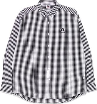 Aape By A Bathing Ape Camicia APENOW a quadri con logo - Nero
