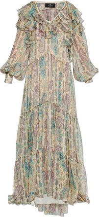 Etro Silk Dress - Dames - Maxi kleedjes - Veelkleurig - S - Kleedjes