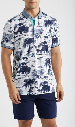 Greyson Angel Oak Performance Button-Down Golf Polo in Arctic at Nordstrom, Size Xx-Large