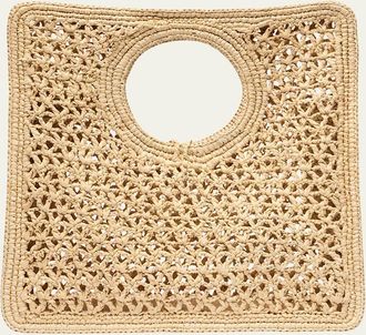 Jacquemus Le Petit Carre Raffia Top-Handle Bag