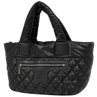 Chanel Pre-owned Tote Bags, female, Black, Size: ONE SIZE Pre-owned Nylon Tote Bag