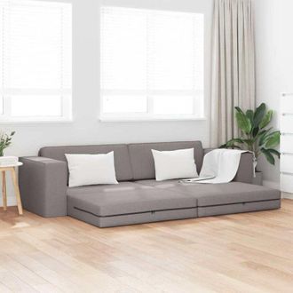vidaXL Sof&aacute; Cama Taup&eacute; 245 X 78 X 77 Cm Tela Vidaxl