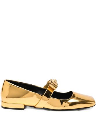 Versace leather flats - Oro