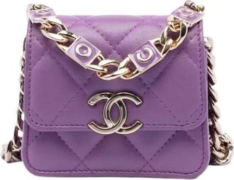 Chanel Pre-owned Mini Bags, female, Purple, Size: ONE SIZE Pre-owned Vintage Mini Bag