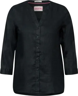 Cecil Blouses & Hemden - Dames - Blouses & Shirts - Zwart - Maat: S Linnen