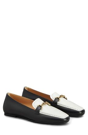 Tod's Two-Tone Bit Loafer in Nero/Bianco Calce at Nordstrom, Size 9Us