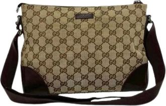 Gucci Pre-owned Cross Body Bags, female, Brown, Size: ONE SIZE Pre-owned Vintage Pochette Shoulder Bag