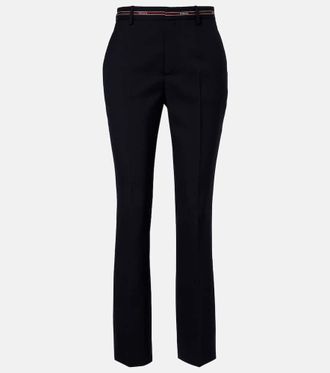 Gucci Logo wool straight pants