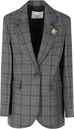 Tela Giselle Jas - Dames - Blazers - Grijs - M - Wol - Jassen