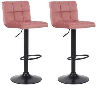 Clp Juego De 2 Taburetes De Bar Feni Rosado