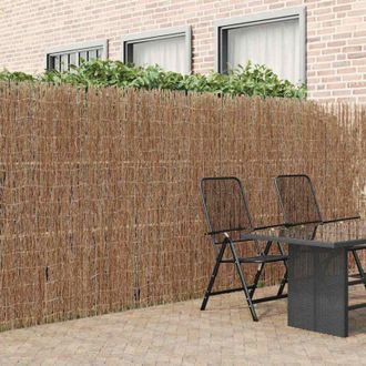 vidaXL Valla De Ramaje Marr&oacute;n 400 X 180 Cm Madera De Sarga Vidaxl