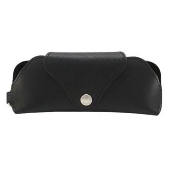 Prada Pre-owned Saffiano Brillenetui - Dames - Pre-owned - Zwart - Maat: ONE Size Leer