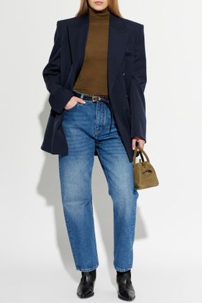 Stella McCartney Double-breasted Wool Blazer, Womens, Navy Blue