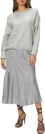 Humanoid Etta Midi Skirt In Fog Stripe