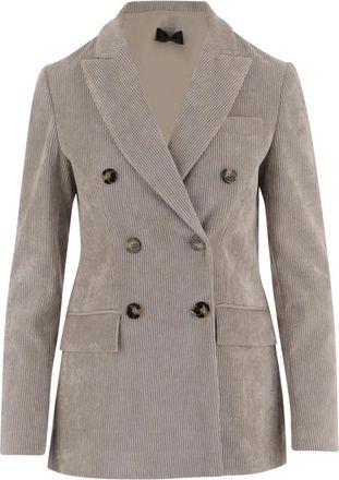 F.it Blazer - Dames - Blazers - Beige - L - Leer - Jassen