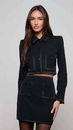 L'agence Cassiopea Mini Skirt In Black