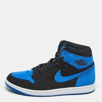 Air Jordan s Blue/black Suede Jordan 1 Retro High Og Royal Reimagined Sneakers